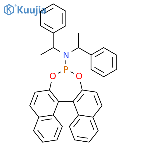 N,N-Bis(1S)-1-phenylethyldinaphtho2,1-d:1',2'-f1,3,2dioxaphosphepin-4-amine structure
