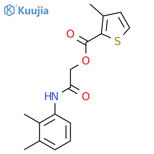 (2,3-dimethylphenyl)carbamoylmethyl 3-methylthiophene-2-carboxylate structure