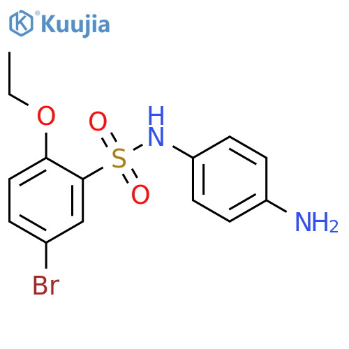 N-(4-aminophenyl)-5-bromo-2-ethoxybenzene-1-sulfonamide structure