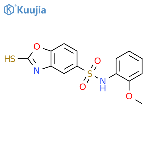 N-(2-methoxyphenyl)-2-sulfanyl-1,3-benzoxazole-5-sulfonamide structure
