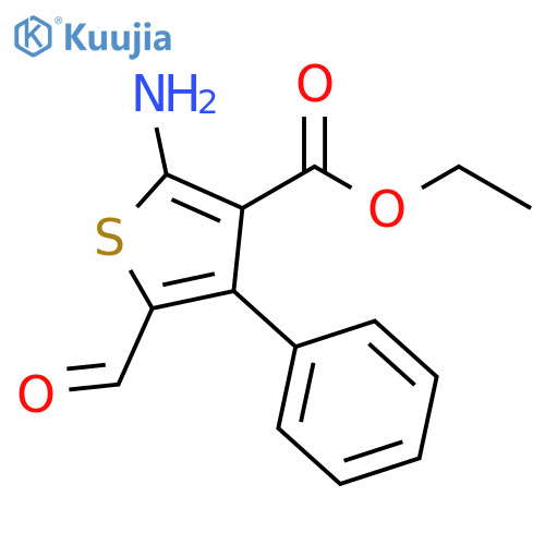 ethyl 2-amino-5-formyl-4-phenylthiophene-3-carboxylate structure