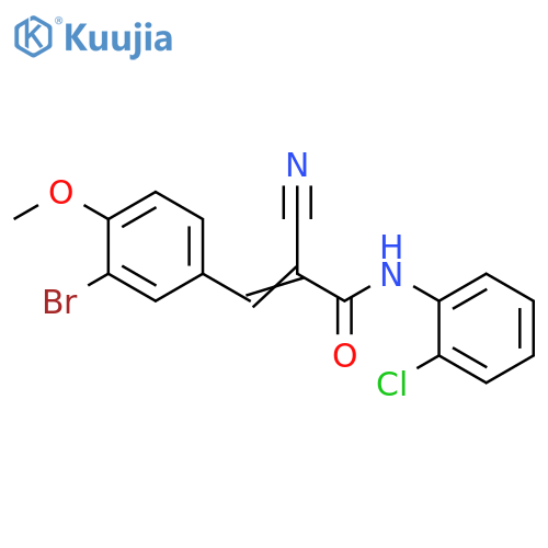 3-(3-Bromo-4-methoxyphenyl)-N-(2-chlorophenyl)-2-cyano-2-propenamide structure