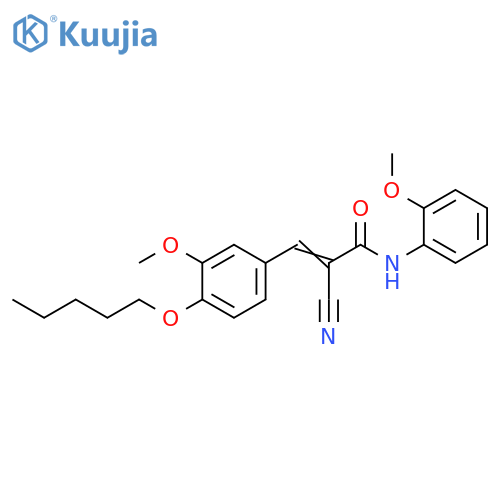 2-Cyano-3-[3-methoxy-4-(pentyloxy)phenyl]-N-(2-methoxyphenyl)-2-propenamide structure