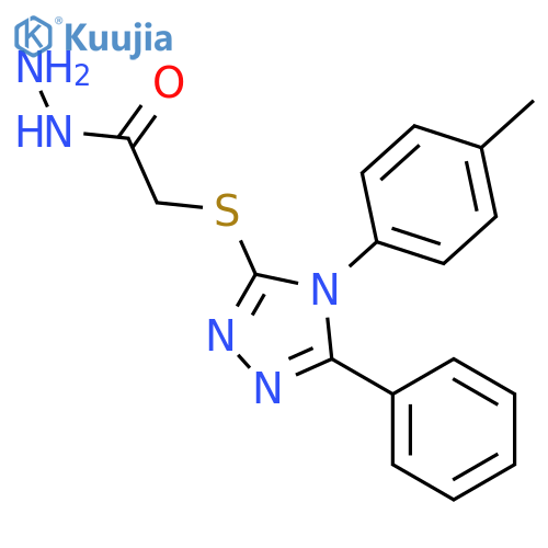 (5-Phenyl-4-p-tolyl-4H-[1,2,4]triazol-3-ylsulfanyl)-acetic acid hydrazide structure