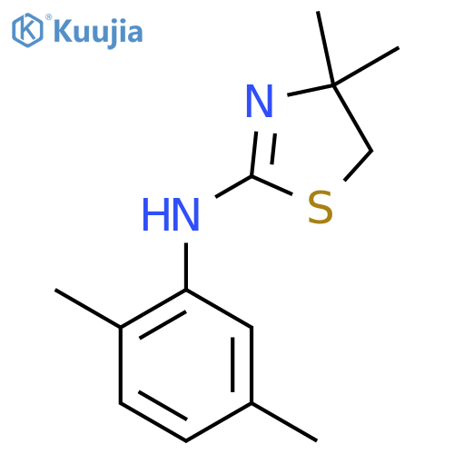 N-(2,5-Dimethylphenyl)-4,4-dimethyl-4,5-dihydro-1,3-thiazol-2-amine structure