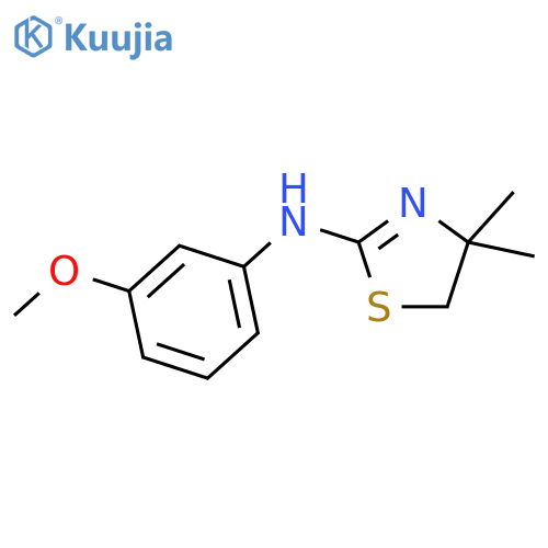 N-(3-Methoxyphenyl)-4,4-dimethyl-4,5-dihydro-1,3-thiazol-2-amine structure