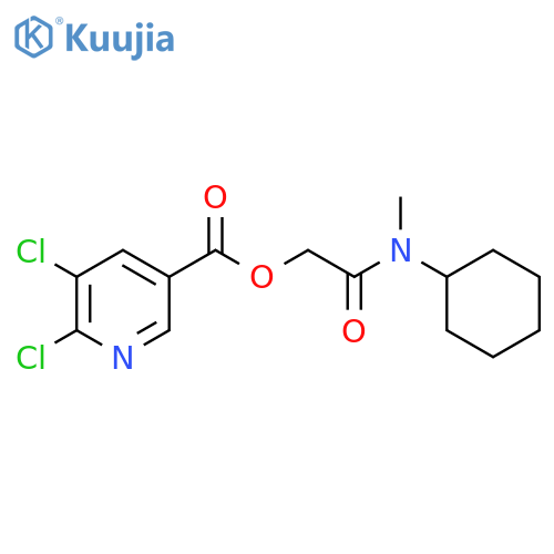 [2-[Cyclohexyl(methyl)amino]-2-oxoethyl] 5,6-dichloropyridine-3-carboxylate structure
