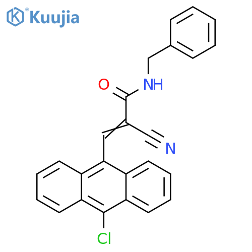 3-(10-Chloro-9-anthracenyl)-2-cyano-N-(phenylmethyl)-2-propenamide structure
