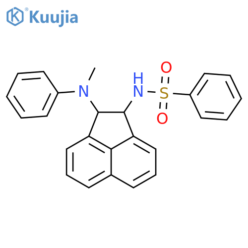 N-{2-methyl(phenyl)amino-1,2-dihydroacenaphthylen-1-yl}benzenesulfonamide structure