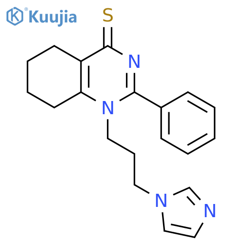 1-3-(1H-imidazol-1-yl)propyl-2-phenyl-1,4,5,6,7,8-hexahydroquinazoline-4-thione structure
