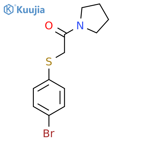 2-(4-Bromophenyl)sulfanyl-1-(pyrrolidin-1-yl)ethan-1-one structure
