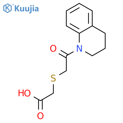 [2-(3,4-Dihydro-2H-quinolin-1-yl)-2-oxo-ethylsulfanyl]acetic acid structure