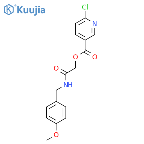 {[(4-Methoxyphenyl)methyl]carbamoyl}methyl 6-chloropyridine-3-carboxylate structure