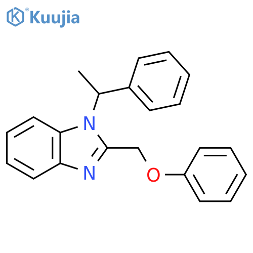 2-(phenoxymethyl)-1-(1-phenylethyl)-1H-1,3-benzodiazole structure