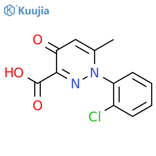 1-(2-chlorophenyl)-6-methyl-4-oxo-1,4-dihydropyridazine-3-carboxylic acid structure