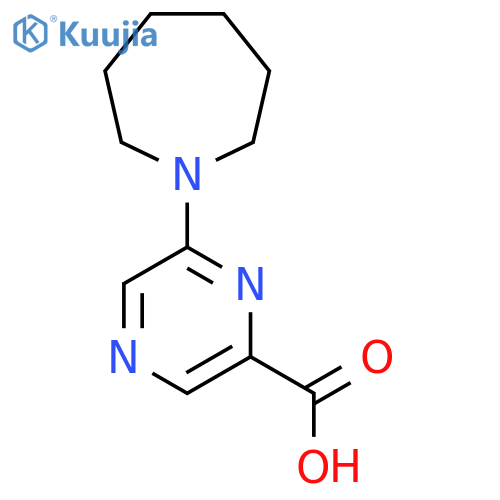6-(1-Azepanyl)-2-pyrazinecarboxylic acid structure