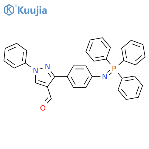 1-Phenyl-3-[4-[(triphenylphosphoranylidene)amino]phenyl]-1H-pyrazole-4-carboxaldehyde structure