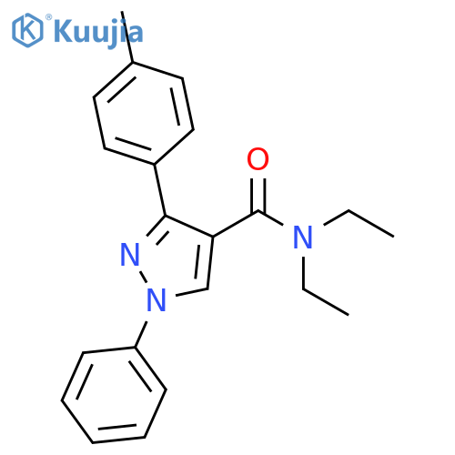 N,N-diethyl-3-(4-methylphenyl)-1-phenyl-1H-pyrazole-4-carboxamide structure