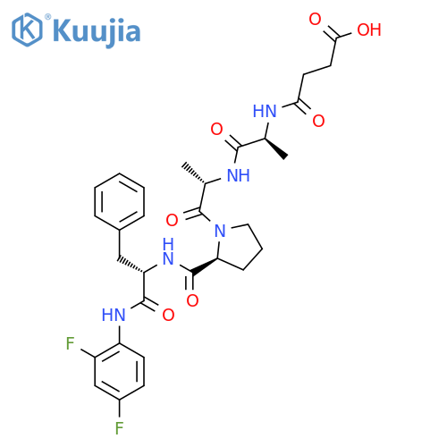 SUC-ALA-ALA-PRO-PHE-2,4-DIFLUOROANILIDE structure