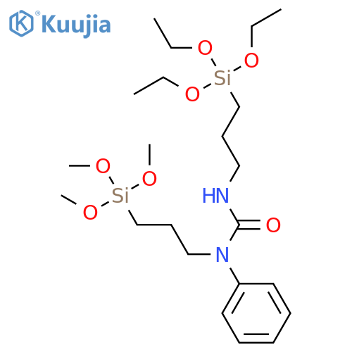 Urea, N-phenyl-N'-[3-(triethoxysilyl)propyl]-N-[3-(trimethoxysilyl)propyl]- structure