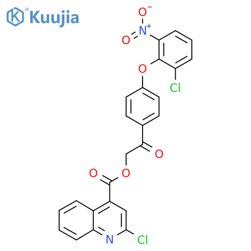 2-[4-(2-Chloro-6-nitrophenoxy)phenyl]-2-oxoethyl 2-chloroquinoline-4-carboxylate structure