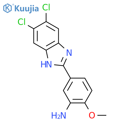 5-(5,6-Dichloro-1H-benzo[d]imidazol-2-yl)-2-methoxyaniline structure
