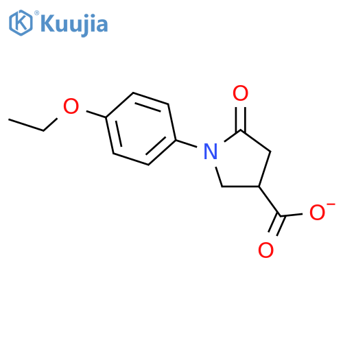 1-(4-ethoxyphenyl)-5-oxopyrrolidine-3-carboxylic acid structure