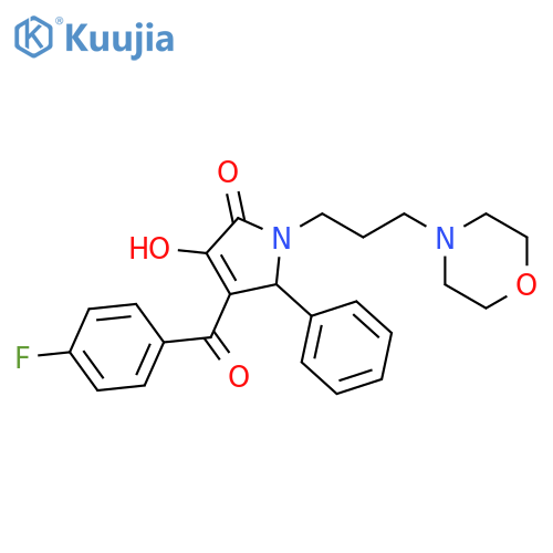 4-(4-fluorobenzoyl)-3-hydroxy-1-3-(morpholin-4-yl)propyl-5-phenyl-2,5-dihydro-1H-pyrrol-2-one structure