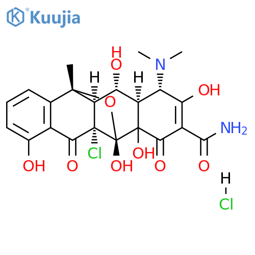 5,11-Epoxynaphthacene-3-carboxamide, 5a-chloro-1-(dimethylamino)-1,4,4a,5,5a,6,11,11a,12,12a-decahydro-2,4a,5,7,12-pentahydroxy-11-methyl-4,6-dioxo-, monohydrochloride, (1S-(1alpha,4alpha,5beta,5aalpha,11beta,11aalpha,12alpha,12aalpha))- structure