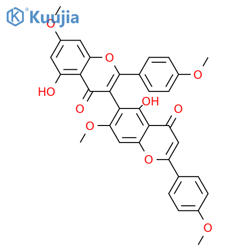 4',4''',5,5'',7,7''-Hexahydroxy-3,6''-biflavone; 4',4''',7,7''-Tetra-Me ether structure