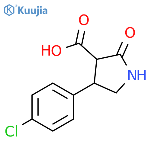 3-Pyrrolidinecarboxylic acid, 4-(4-chlorophenyl)-2-oxo- structure