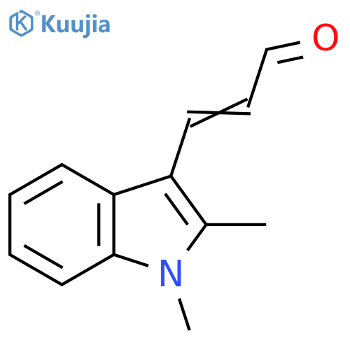 3-(1,2-dimethyl-1H-indol-3-yl)prop-2-enal structure