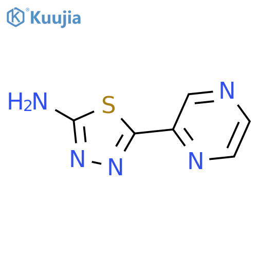5-(2-Pyrazinyl)-1,3,4-thiadiazol-2-amine structure