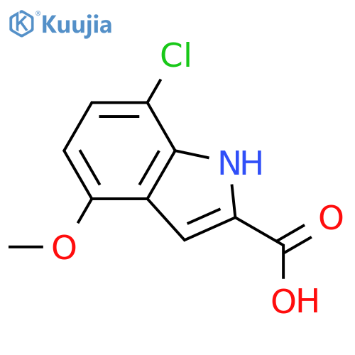 7-chloro-4-methoxy-1H-indole-2-carboxylic acid structure