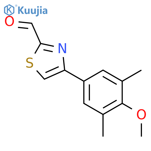 4-(4-Methoxy-3,5-dimethylphenyl)-1,3-thiazole-2-carbaldehyde structure