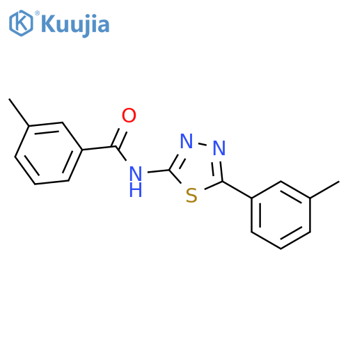 3-methyl-N-5-(3-methylphenyl)-1,3,4-thiadiazol-2-ylbenzamide structure