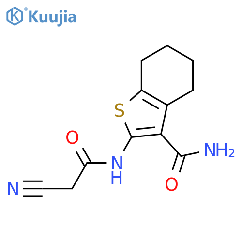 2-(2-cyanoacetamido)-4,5,6,7-tetrahydro-1-benzothiophene-3-carboxamide structure