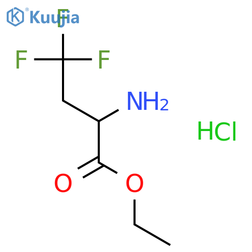 ethyl 2-amino-4,4,4-trifluorobutanoate hydrochloride structure