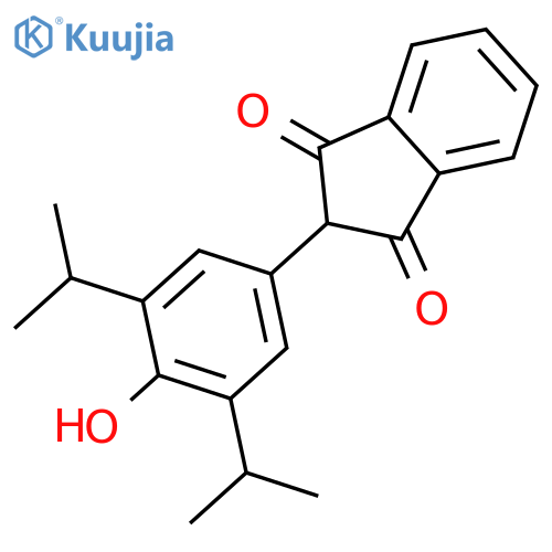 2-[4-hydroxy-3,5-di(propan-2-yl)phenyl]indene-1,3-dione structure