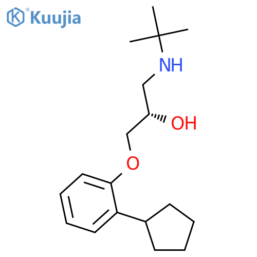 2-Propanol,1-(2-cyclopentylphenoxy)-3-[(1,1-dimethylethyl)amino]-, (2S)- structure