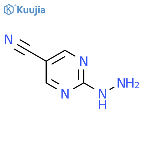 2-hydrazinylpyrimidine-5-carbonitrile structure
