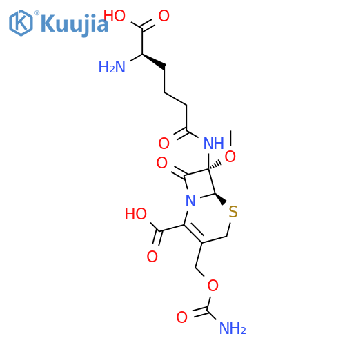 5-Thia-1-azabicyclo[4.2.0]oct-2-ene-2-carboxylicacid,3-[[(aminocarbonyl)oxy]methyl]-7-[(5-amino-5-carboxy-1-oxopentyl)amino]-7-methoxy-8-oxo-(9CI) structure