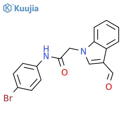 N-(4-Bromo-phenyl)-2-(3-formyl-indol-1-yl)-acetamide structure