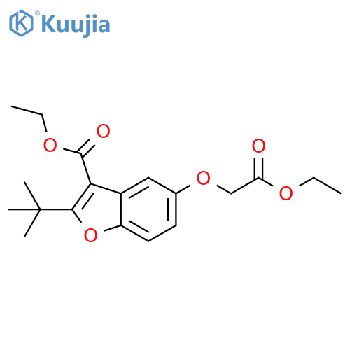 ethyl 2-tert-butyl-5-(2-ethoxy-2-oxoethoxy)-1-benzofuran-3-carboxylate structure