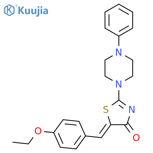 (5Z)-5-(4-ethoxyphenyl)methylidene-2-(4-phenylpiperazin-1-yl)-4,5-dihydro-1,3-thiazol-4-one structure