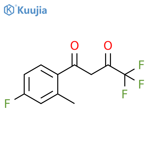 1,3-Butanedione, 4,4,4-trifluoro-1-(4-fluoro-2-methylphenyl)- structure