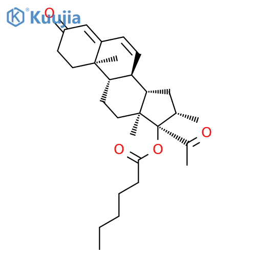 Pregna-4,6-diene-3,20-dione, 16-methyl-17-[(1-oxohexyl)oxy]-, (16b)- structure
