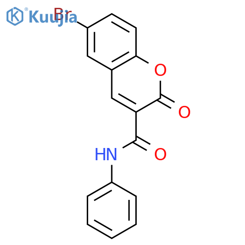 2H-1-Benzopyran-3-carboxamide, 6-bromo-2-oxo-N-phenyl- structure