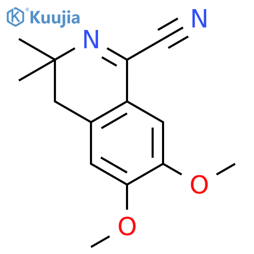 1-Isoquinolinecarbonitrile, 3,4-dihydro-6,7-dimethoxy-3,3-dimethyl- structure