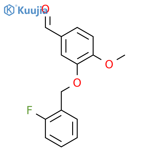 3-[(2-fluorophenyl)methoxy]-4-methoxybenzaldehyde structure